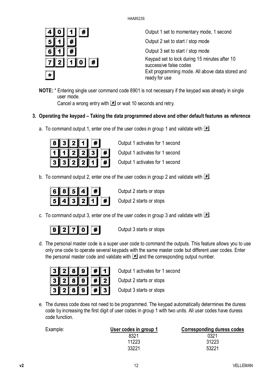 Velleman HAA9523S User Manual | Page 12 / 84