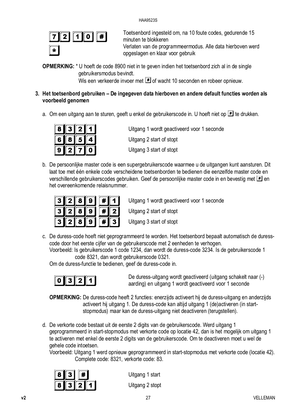 Velleman HAA9523S User Manual | Page 27 / 84