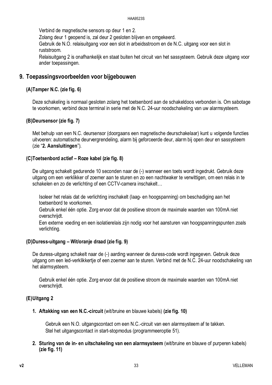 Velleman HAA9523S User Manual | Page 33 / 84