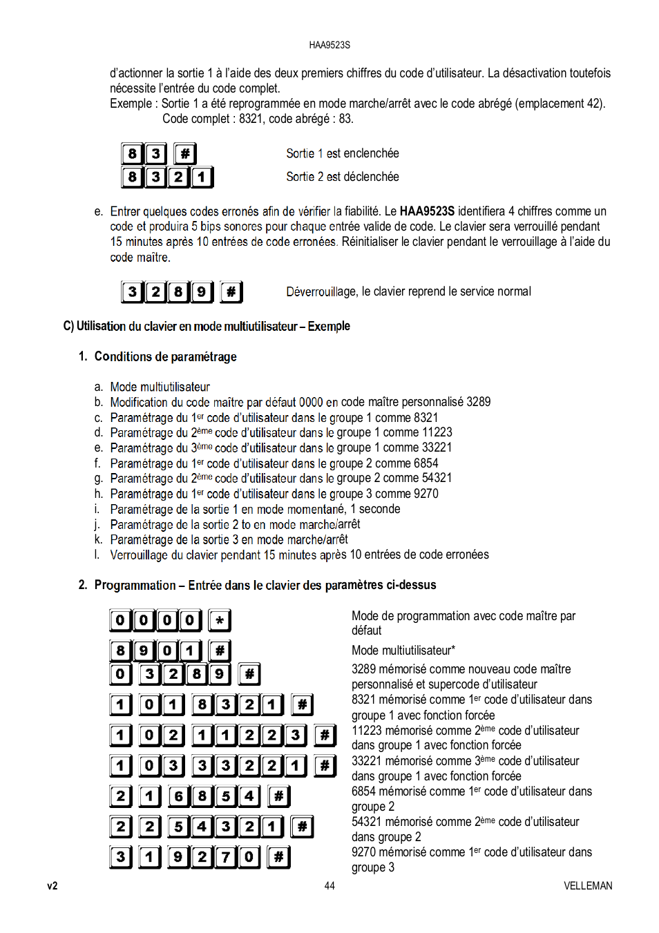 Velleman HAA9523S User Manual | Page 44 / 84