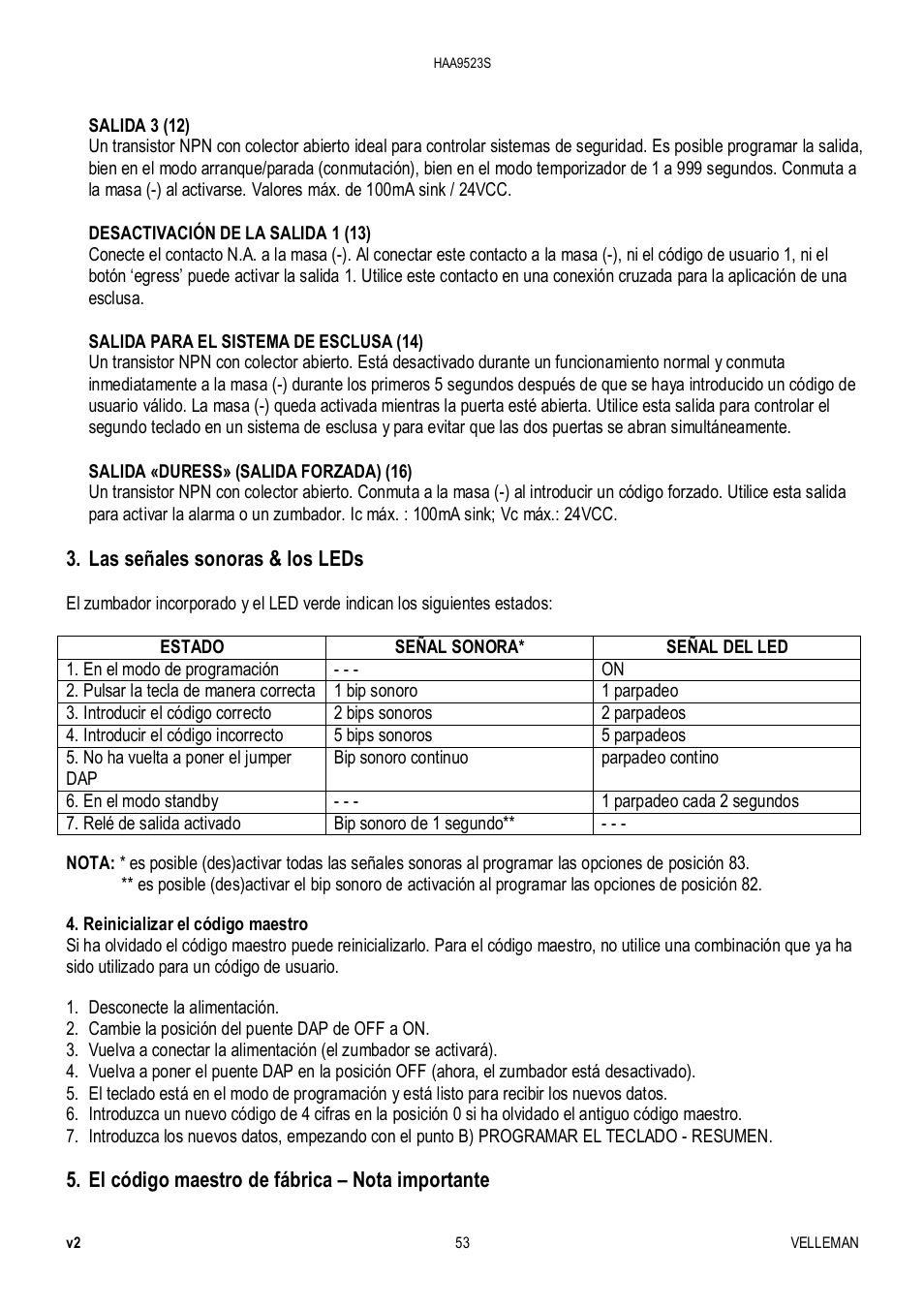 Velleman HAA9523S User Manual | Page 53 / 84