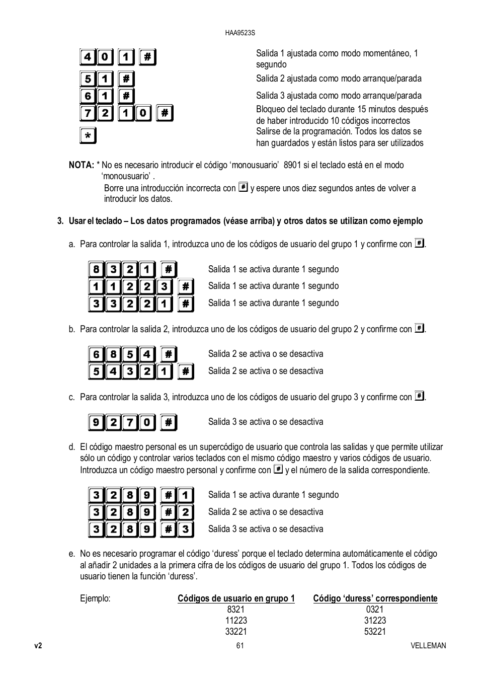 Velleman HAA9523S User Manual | Page 61 / 84