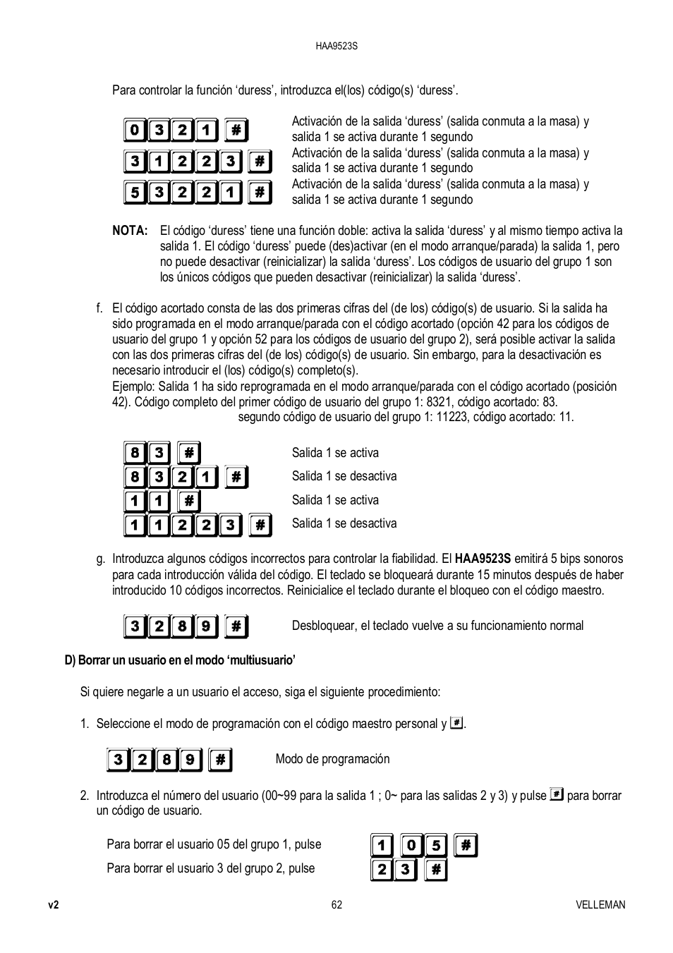 Velleman HAA9523S User Manual | Page 62 / 84
