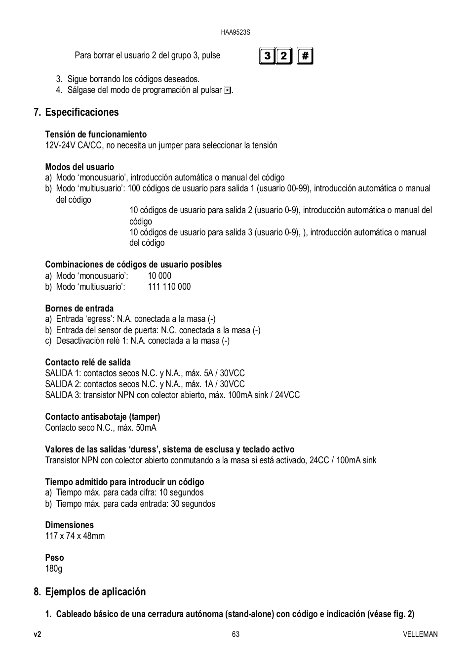 Velleman HAA9523S User Manual | Page 63 / 84
