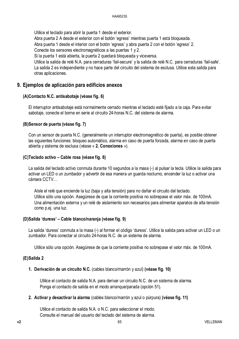 Velleman HAA9523S User Manual | Page 65 / 84