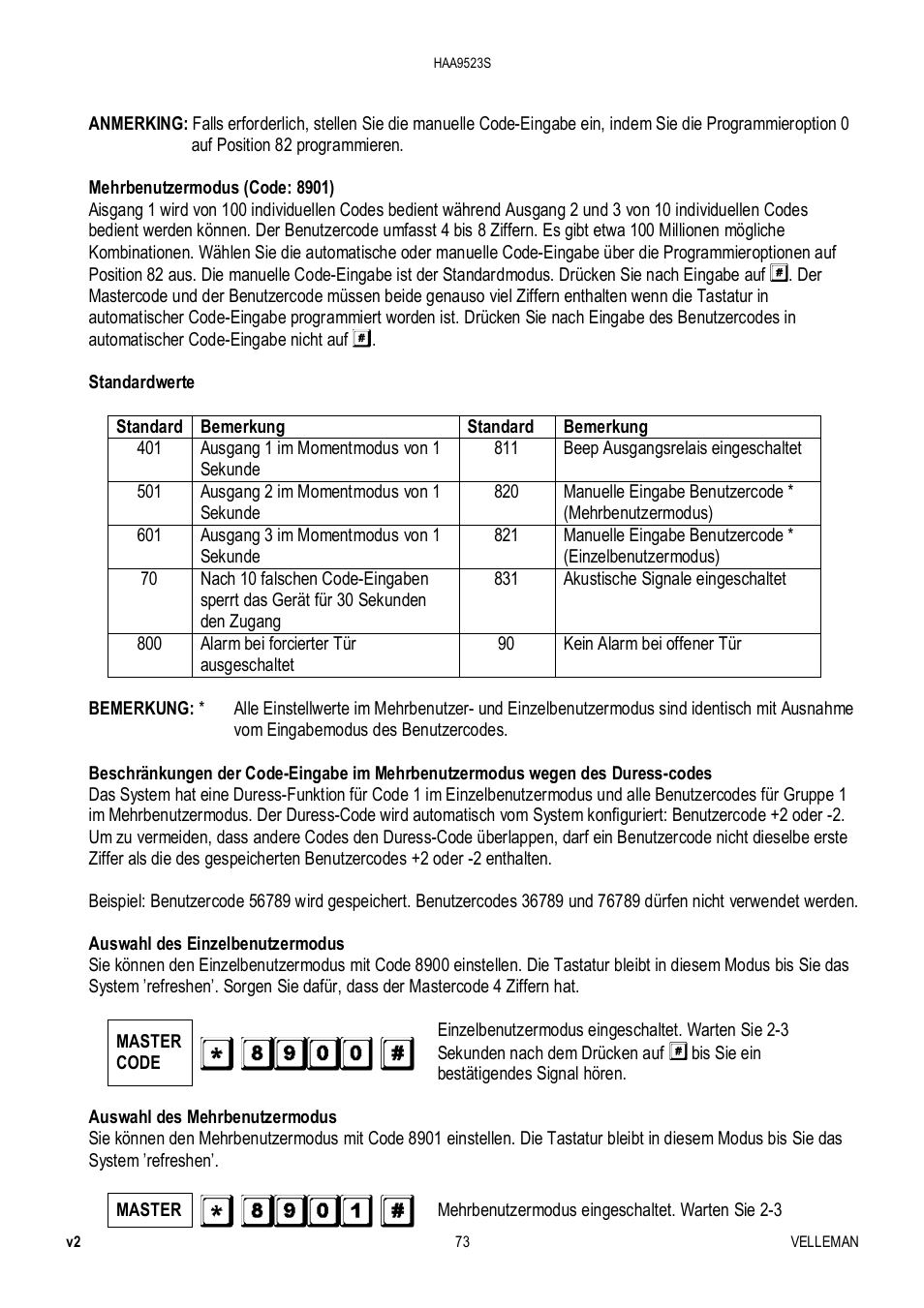 Velleman HAA9523S User Manual | Page 73 / 84
