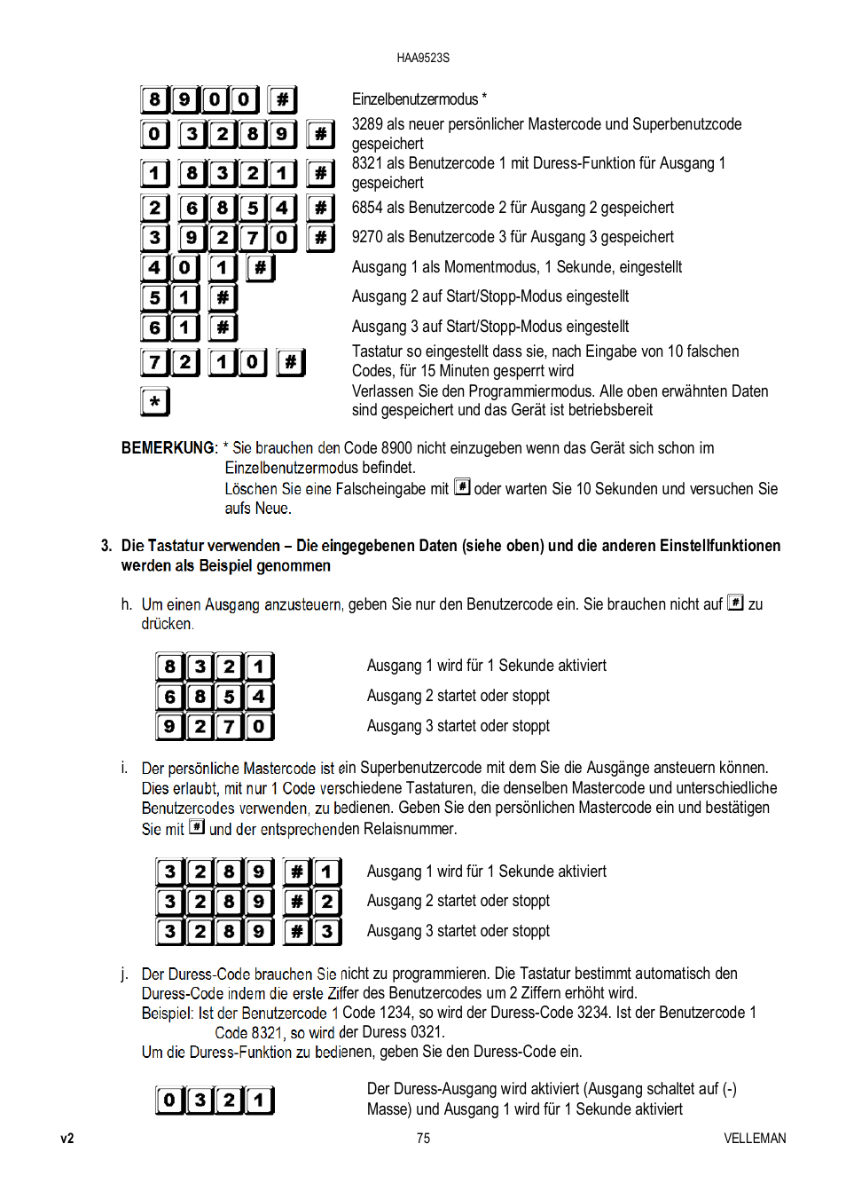 Velleman HAA9523S User Manual | Page 75 / 84