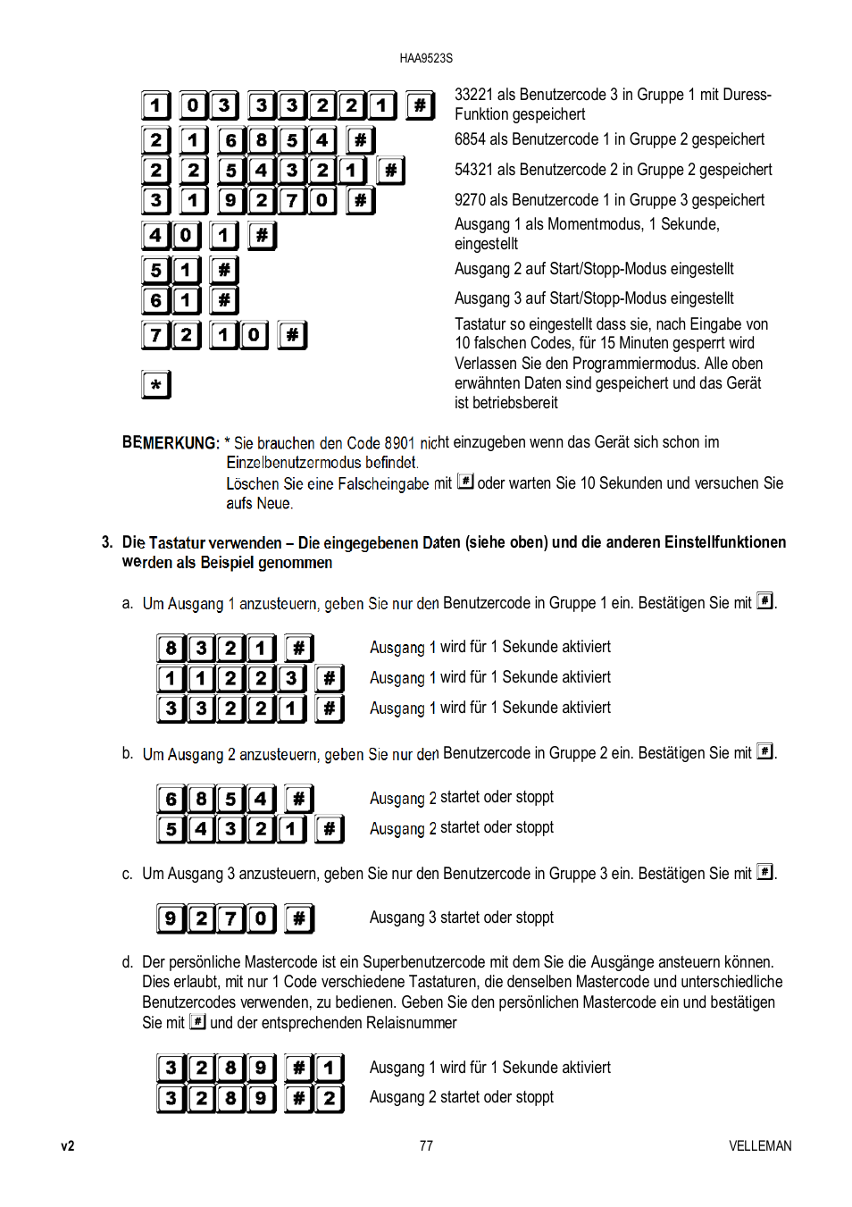Velleman HAA9523S User Manual | Page 77 / 84