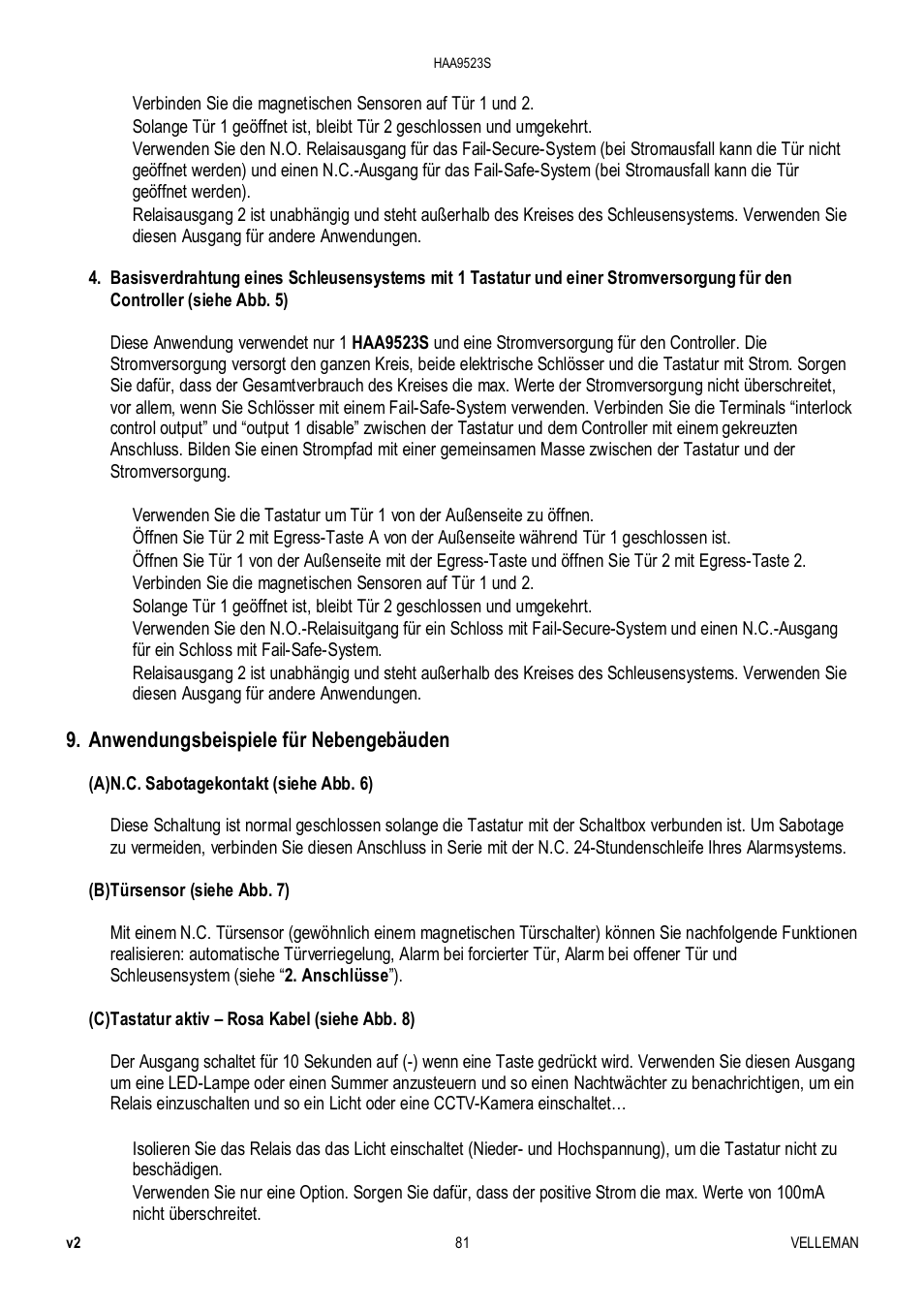 Velleman HAA9523S User Manual | Page 81 / 84
