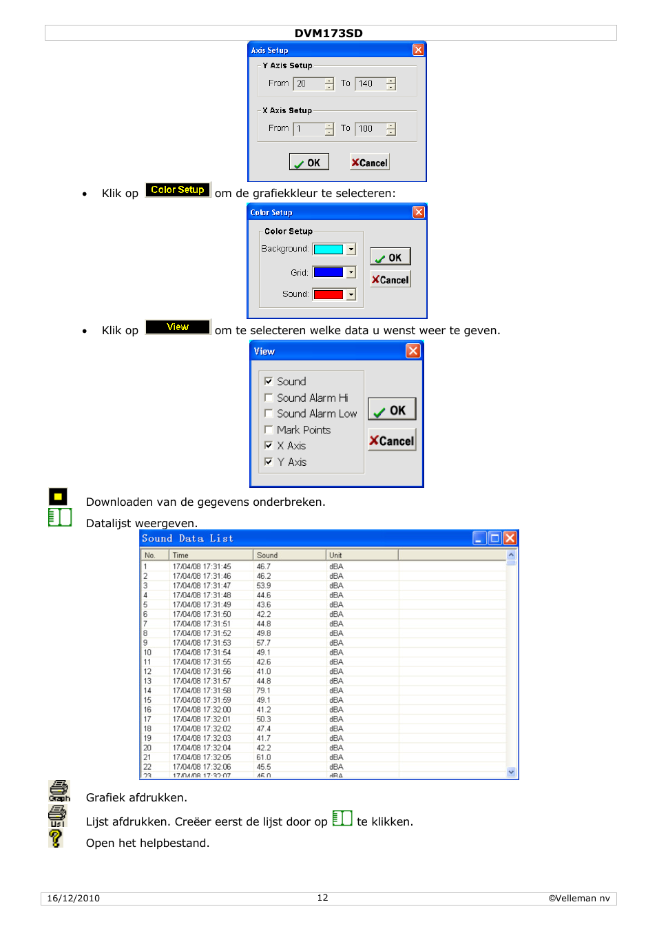 Velleman DVM173SD User Manual | Page 12 / 34