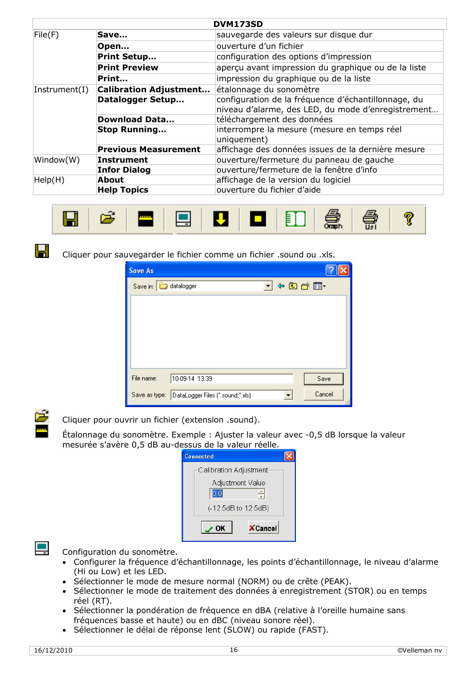 Velleman DVM173SD User Manual | Page 16 / 34