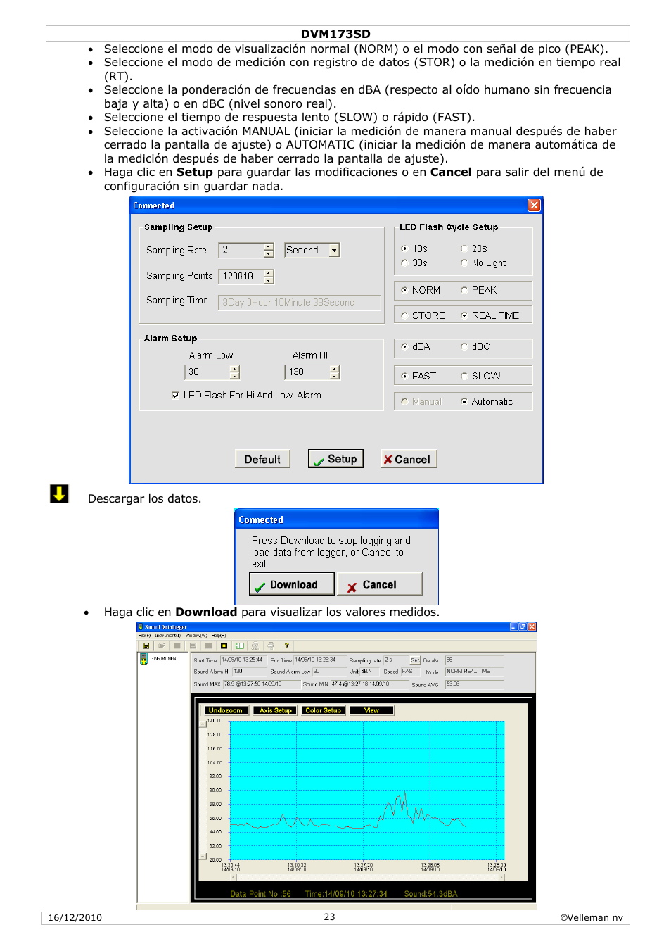 Velleman DVM173SD User Manual | Page 23 / 34