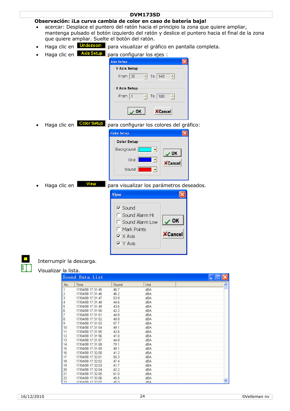 Velleman DVM173SD User Manual | Page 24 / 34