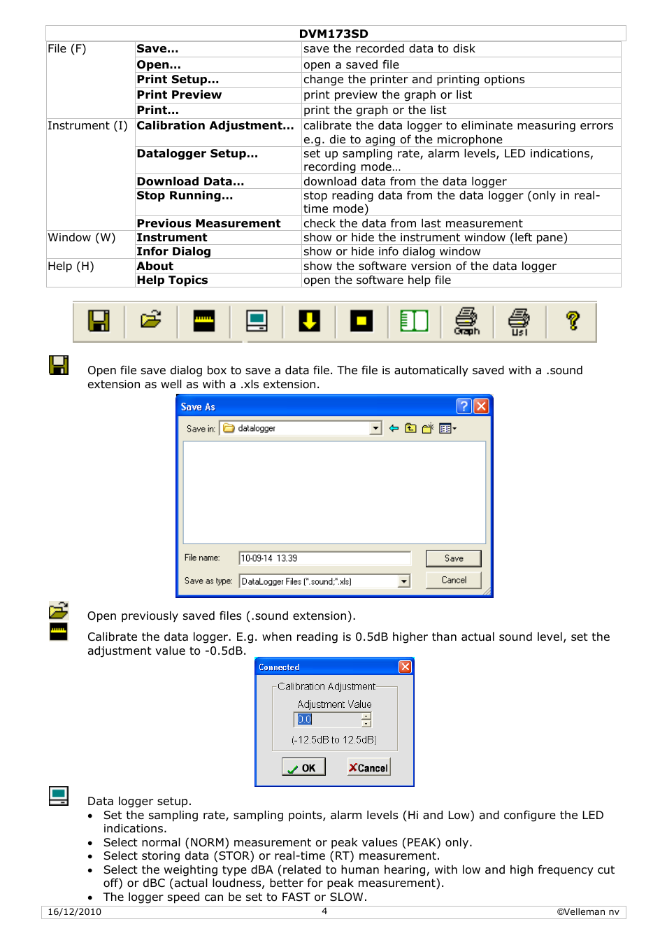 Velleman DVM173SD User Manual | Page 4 / 34