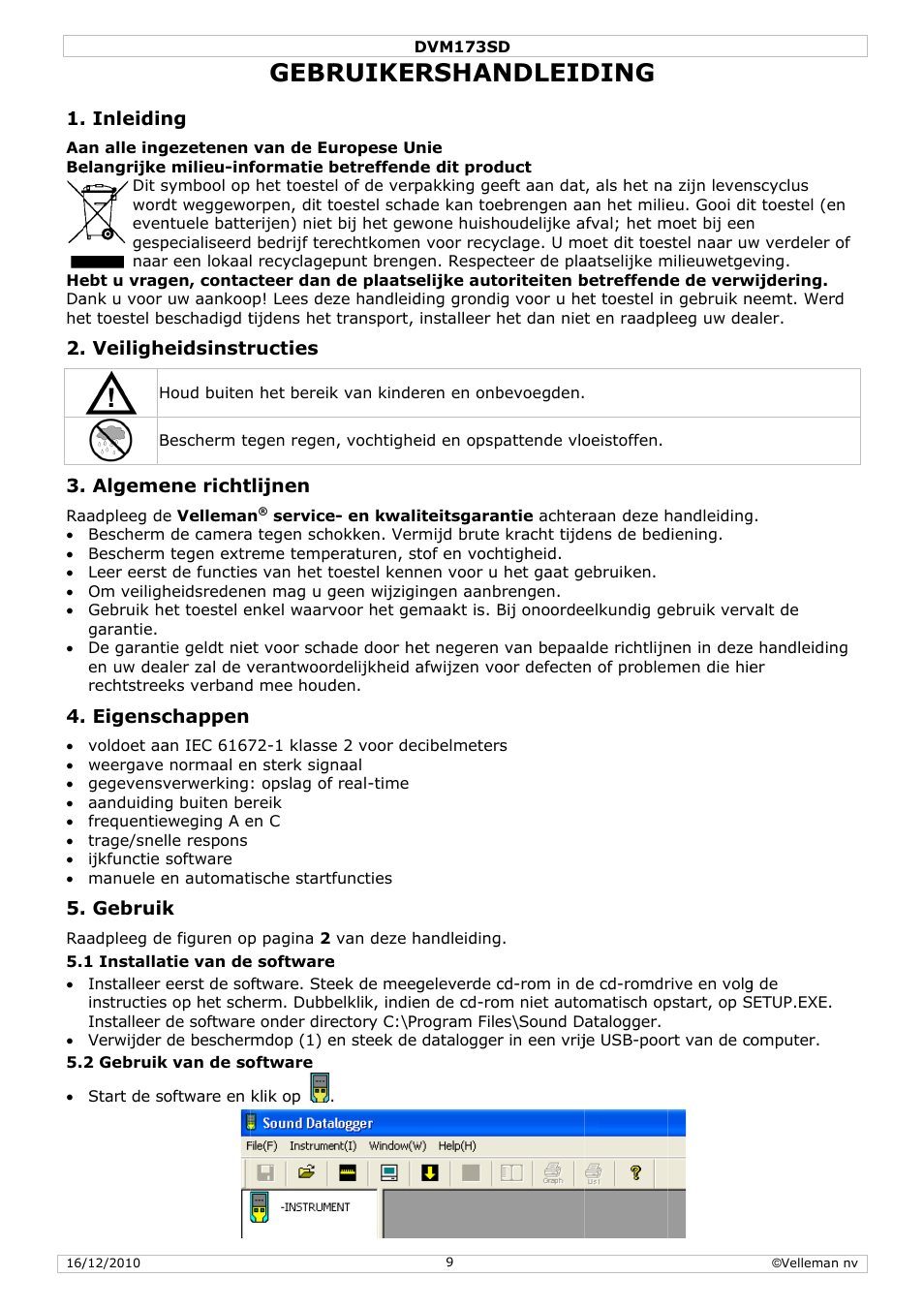 Gebr, Ruiker, Rshan | Ndleid, Ding | Velleman DVM173SD User Manual | Page 9 / 34