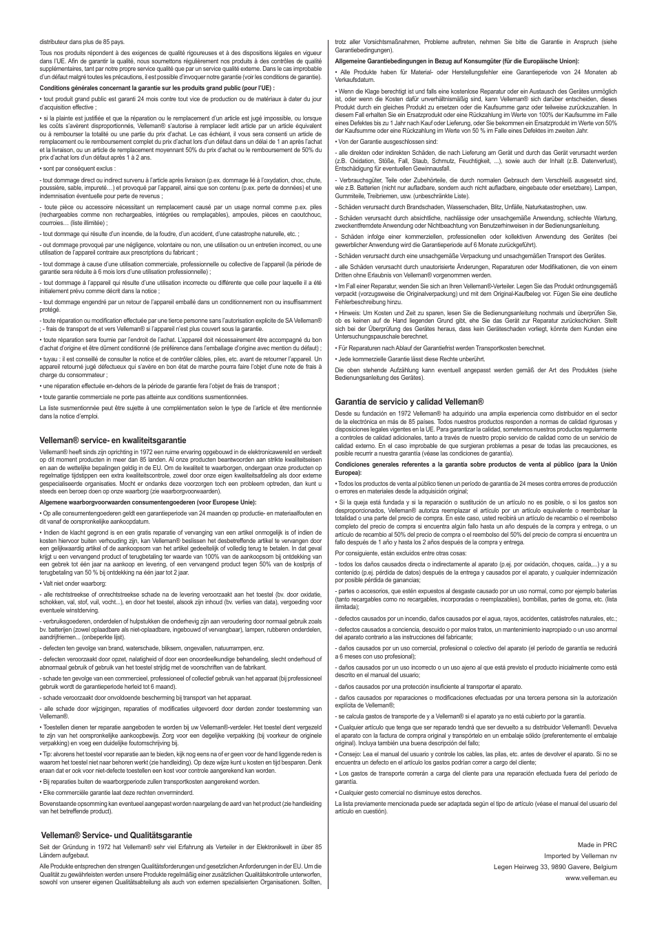 Velleman CHLSC5 User Manual | Page 3 / 3