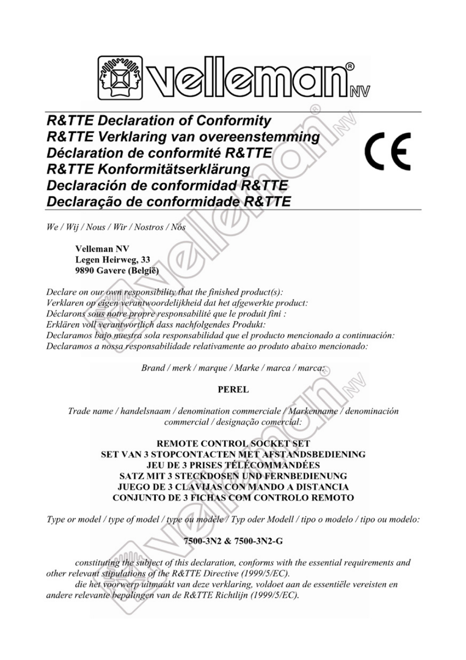 R&tte | Velleman 7500-3N2 User Manual | Page 14 / 15