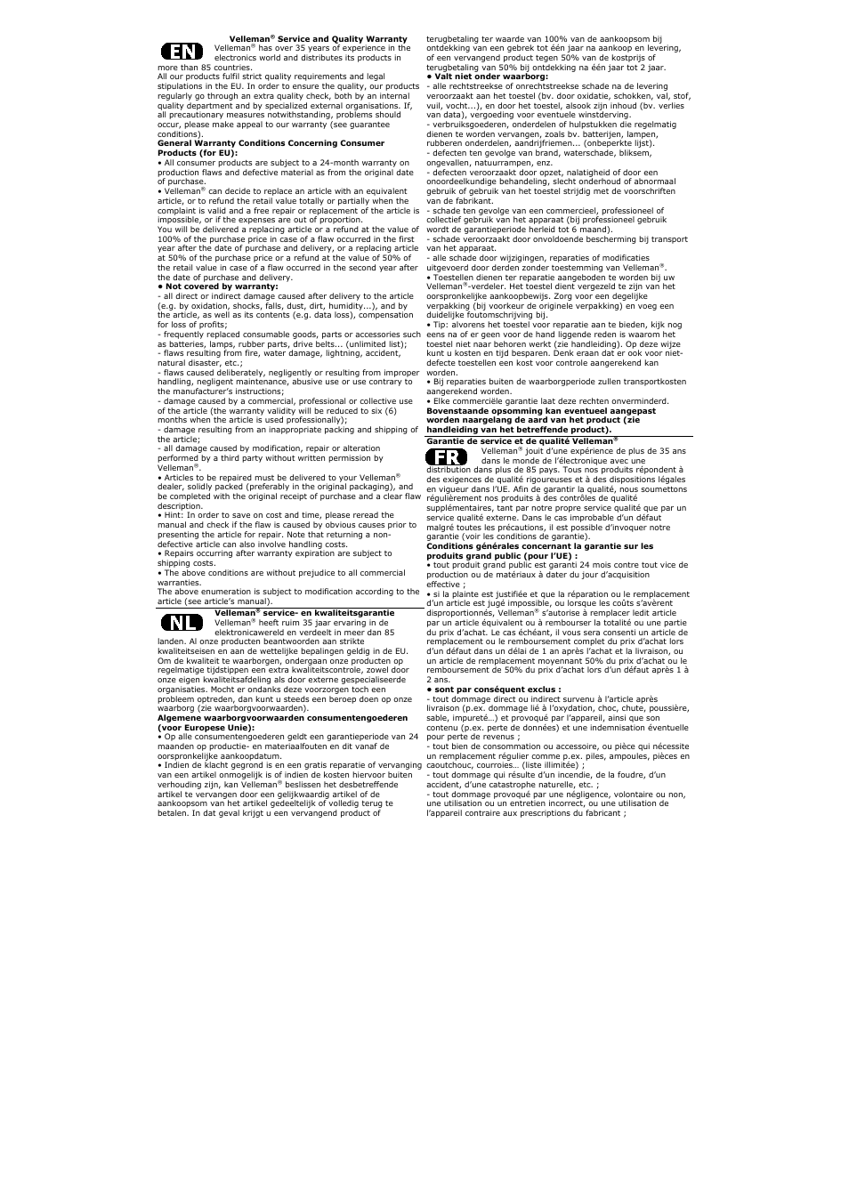 Velleman DVM3218 User Manual | Page 46 / 47