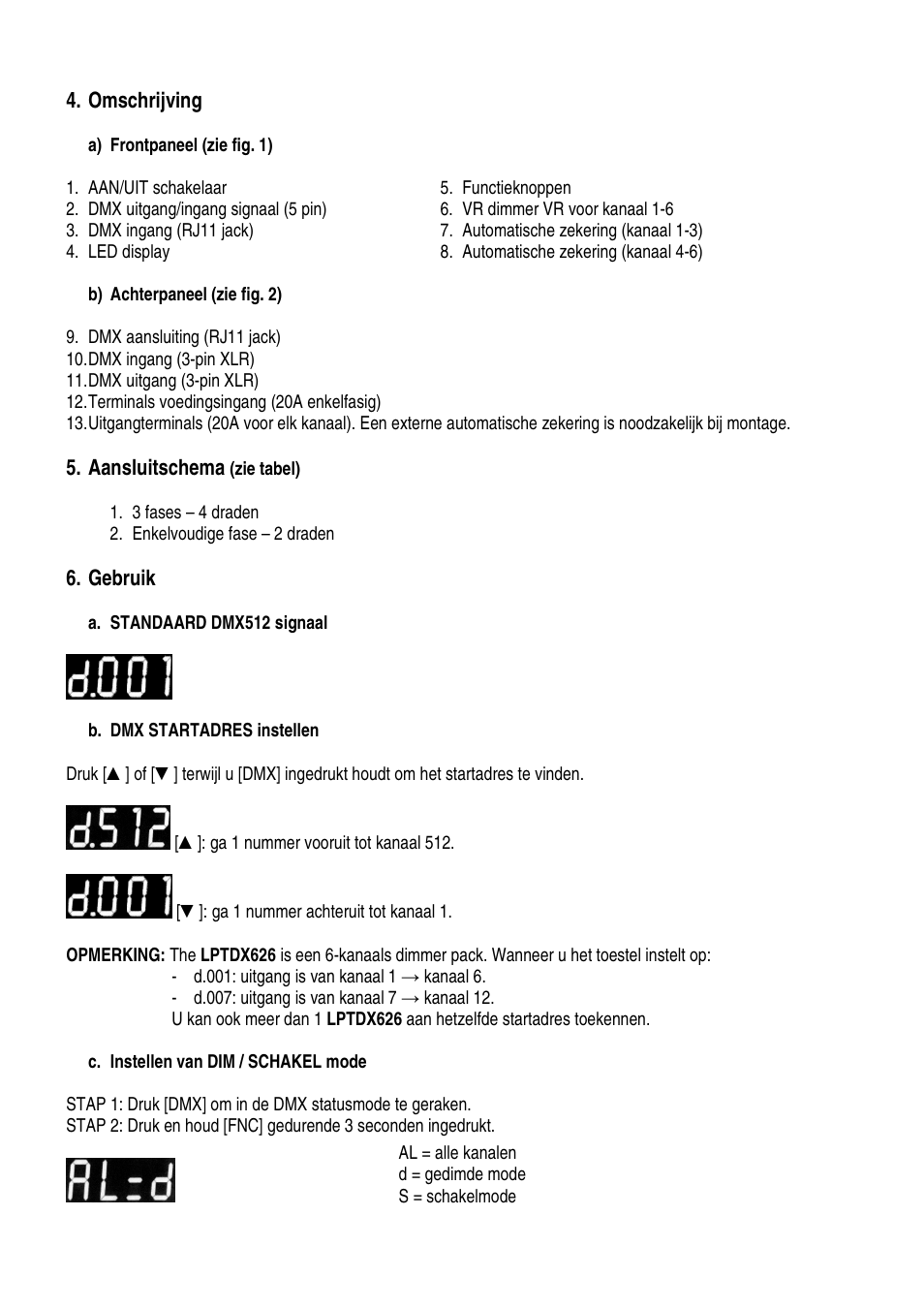 Velleman LPTDX626 User Manual | Page 7 / 20