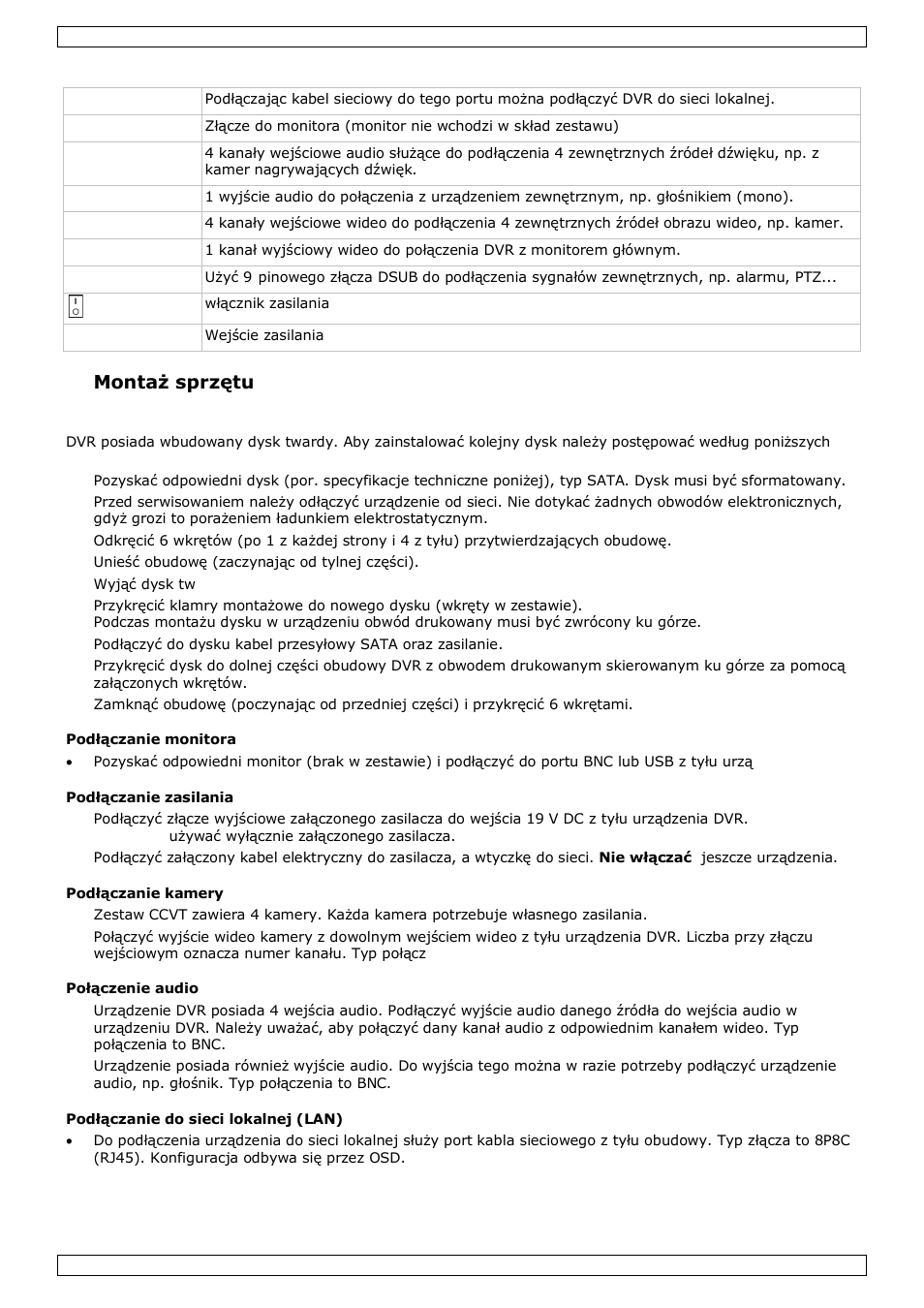 Montaż sprzętu | Velleman CCTVPROM16 User Manual | Page 53 / 60