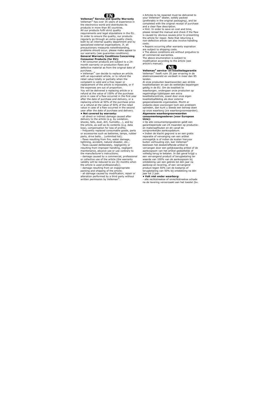 Velleman DVM1300 User Manual | Page 15 / 18