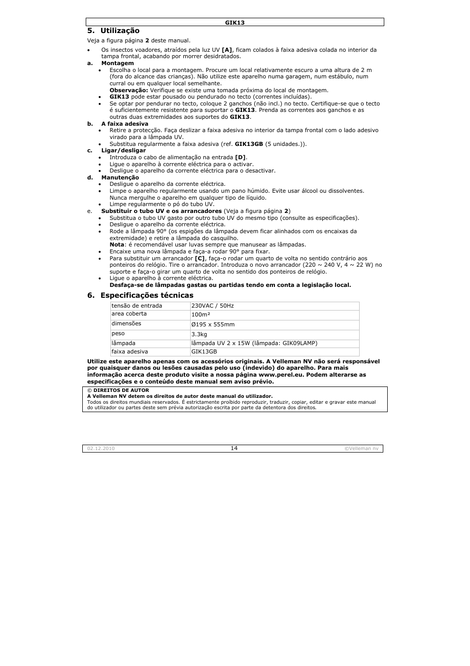 Velleman GIK13 User Manual | Page 14 / 16