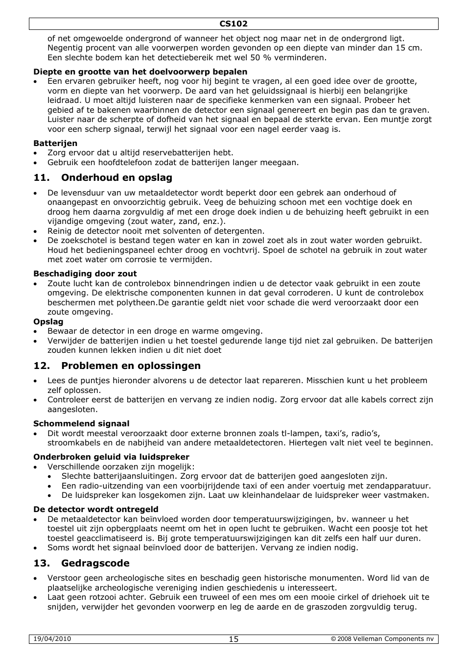 Velleman CS102 User Manual | Page 15 / 52