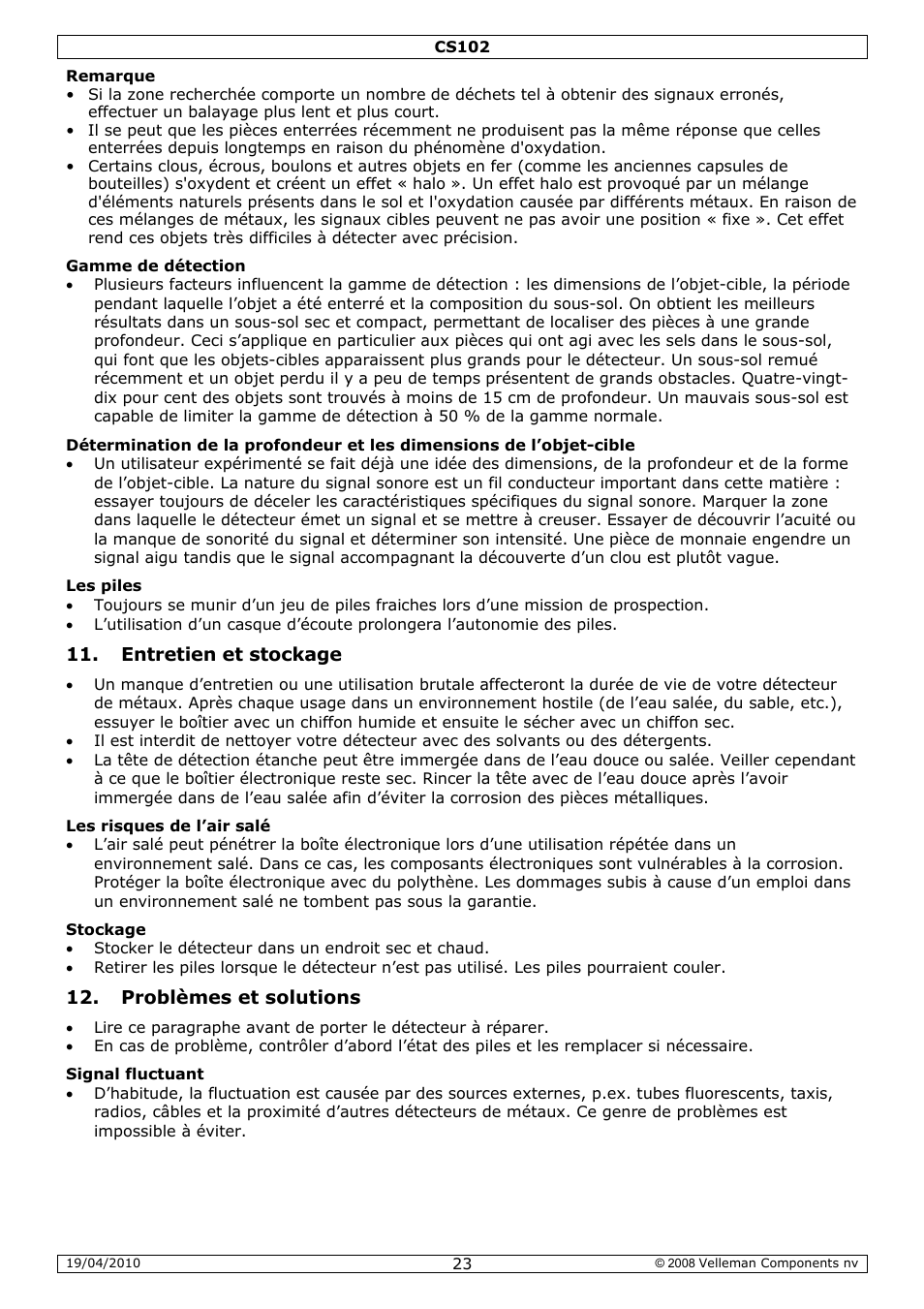 Velleman CS102 User Manual | Page 23 / 52