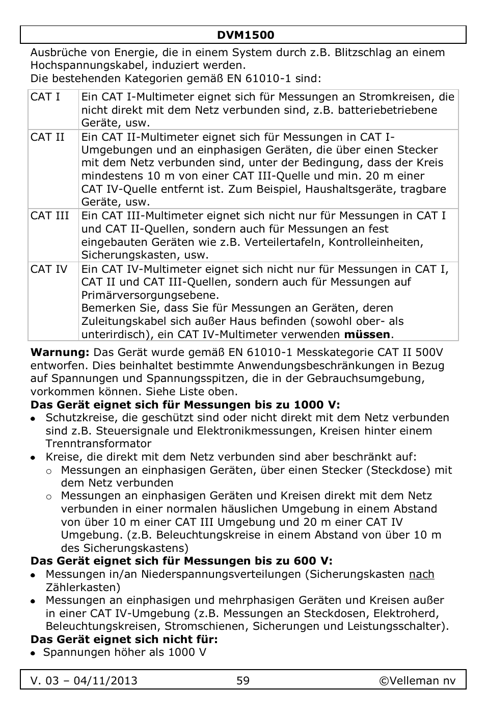 Velleman DVM1500 User Manual | Page 59 / 104