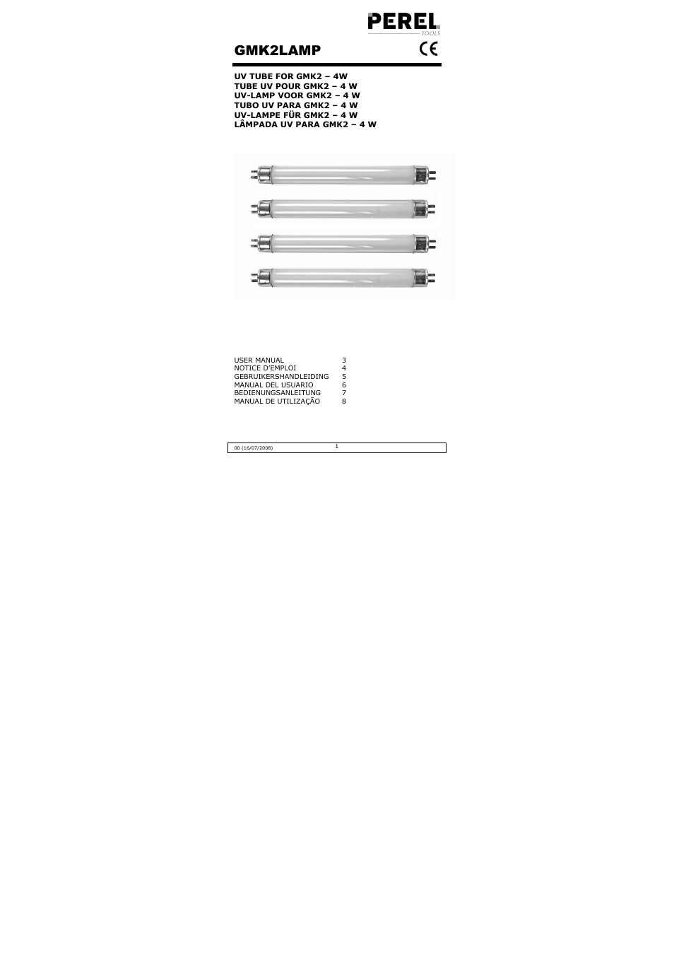 Velleman GMK2LAMP User Manual | 8 pages