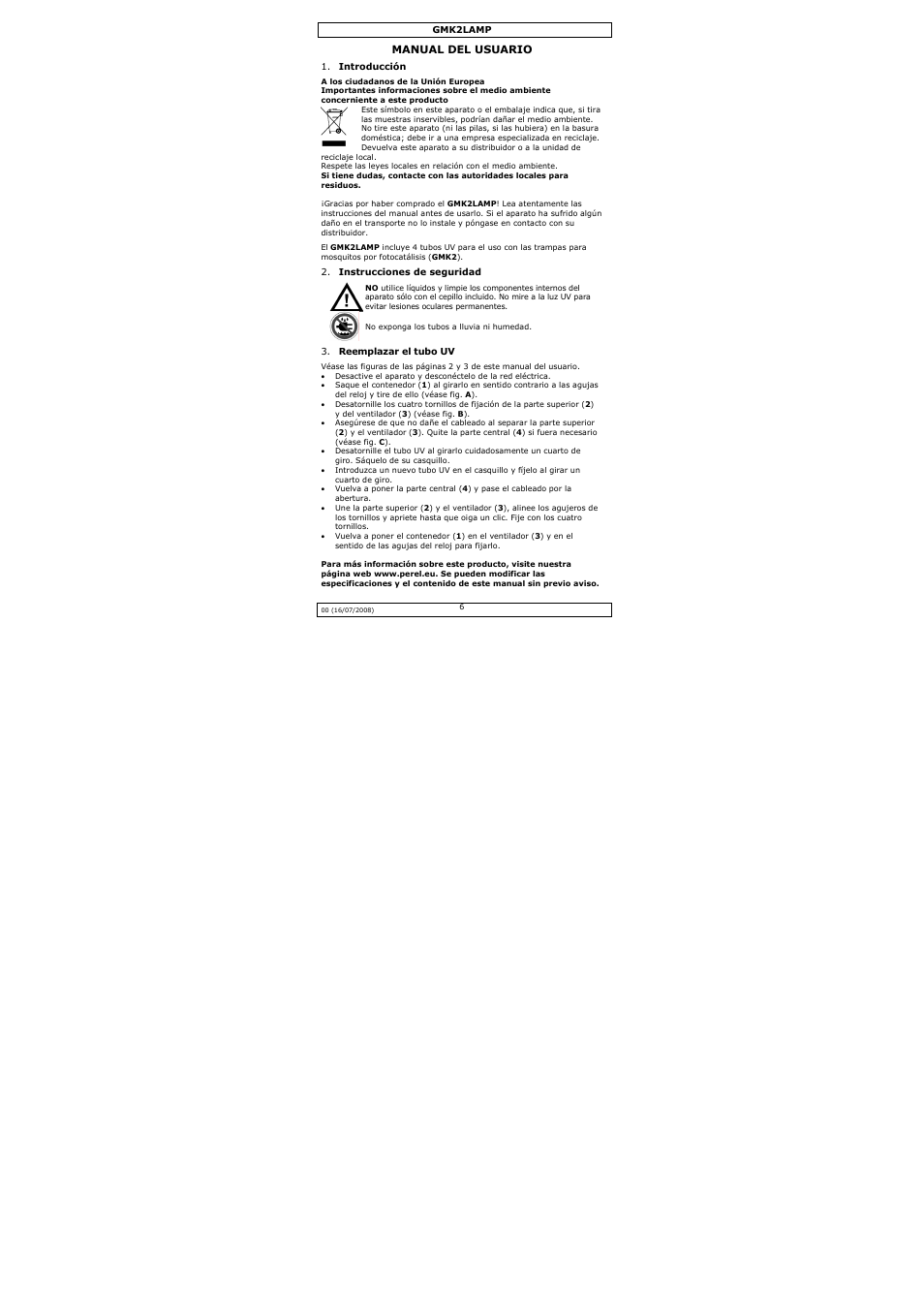 Velleman GMK2LAMP User Manual | Page 6 / 8