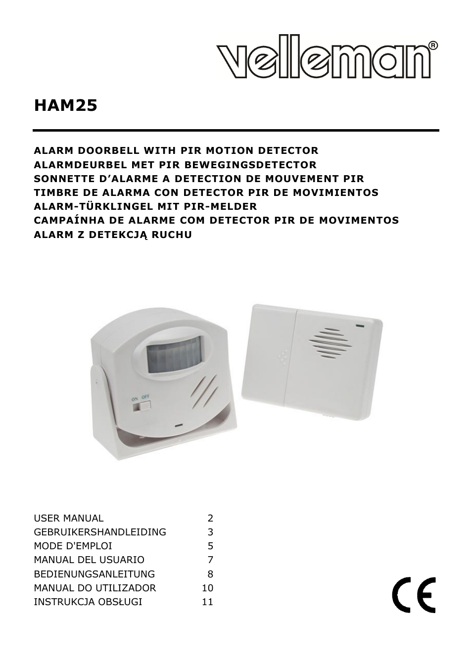 Velleman HAM25 User Manual | 14 pages