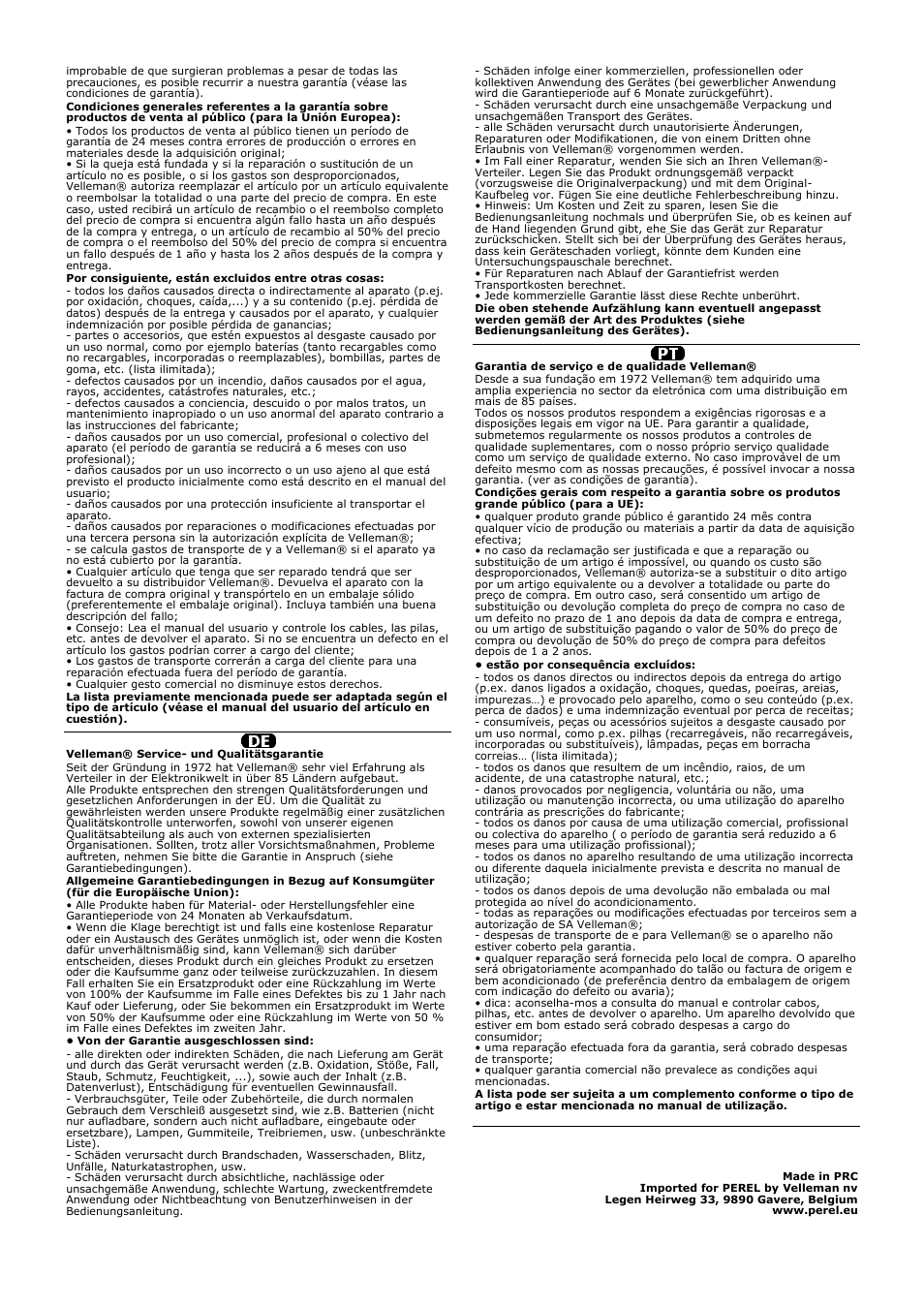 Velleman E305DIN1 User Manual | Page 4 / 4