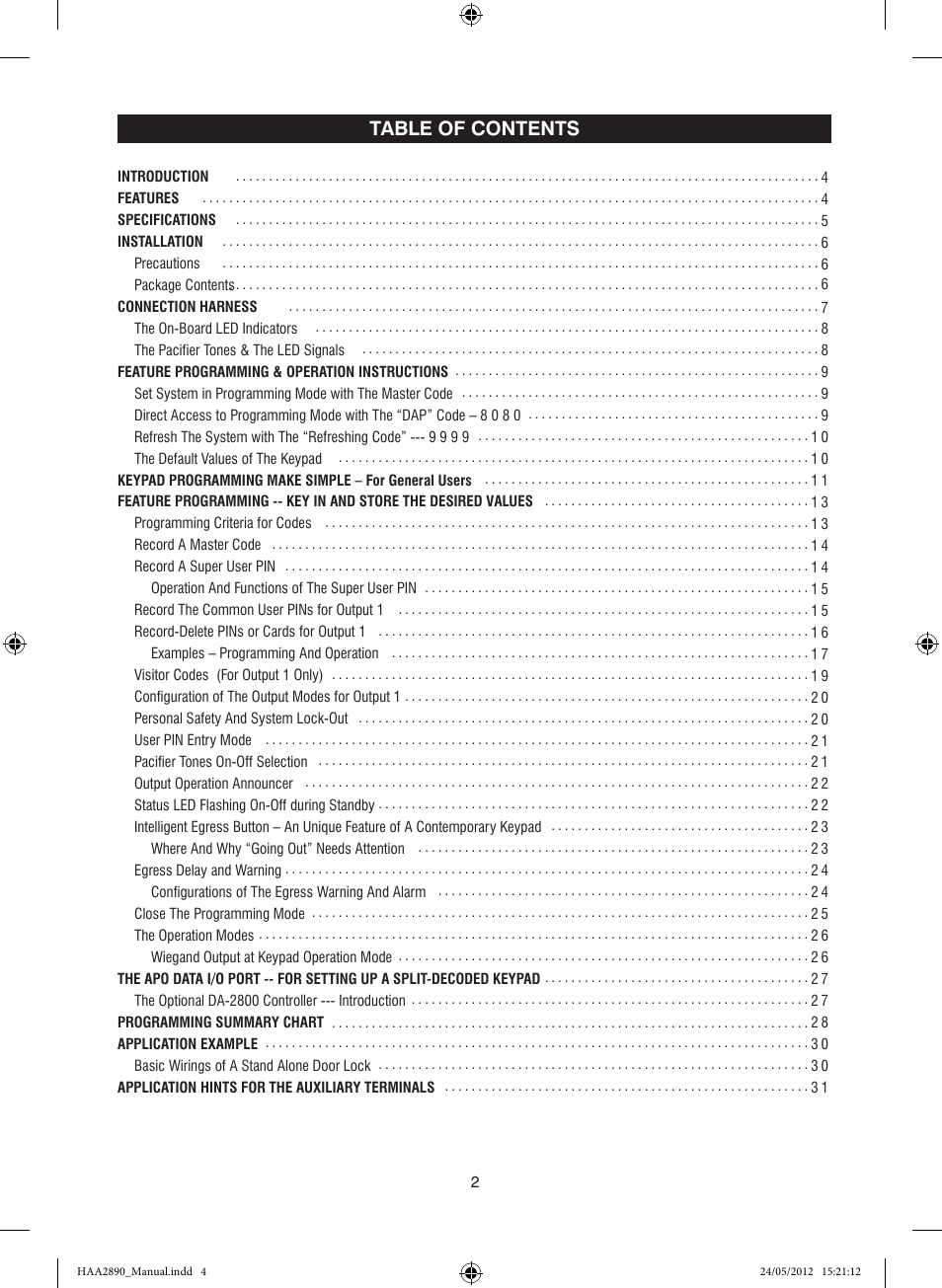 Velleman HAA2890 User Manual | Page 2 / 34