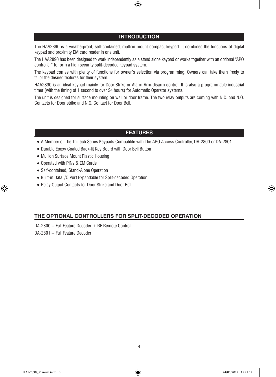 Velleman HAA2890 User Manual | Page 4 / 34