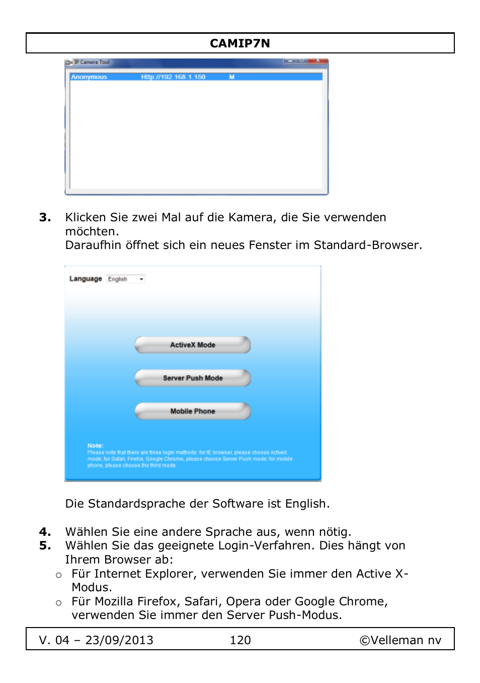 Velleman CAMIP7N User Manual | Page 120 / 207