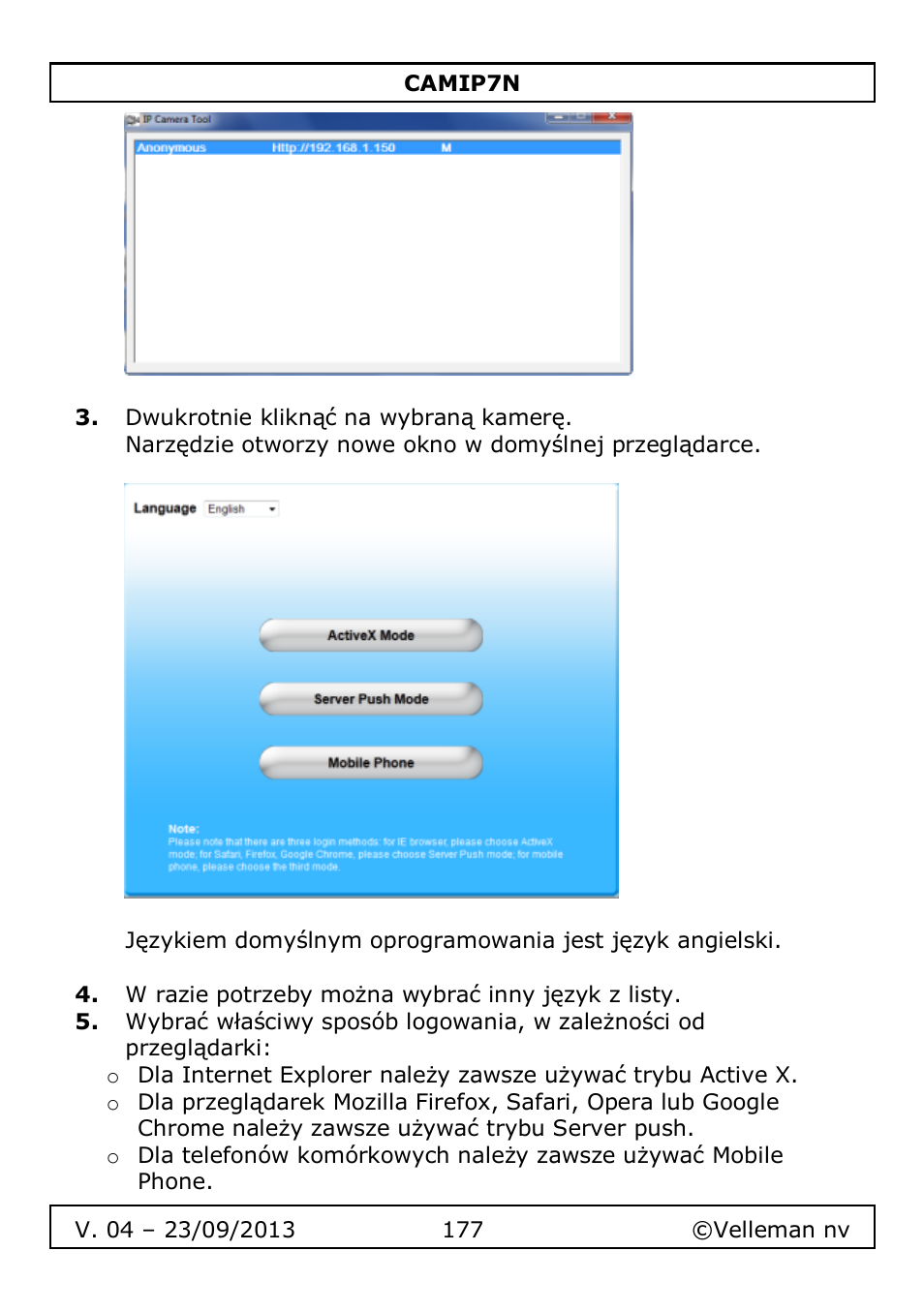 Velleman CAMIP7N User Manual | Page 177 / 207