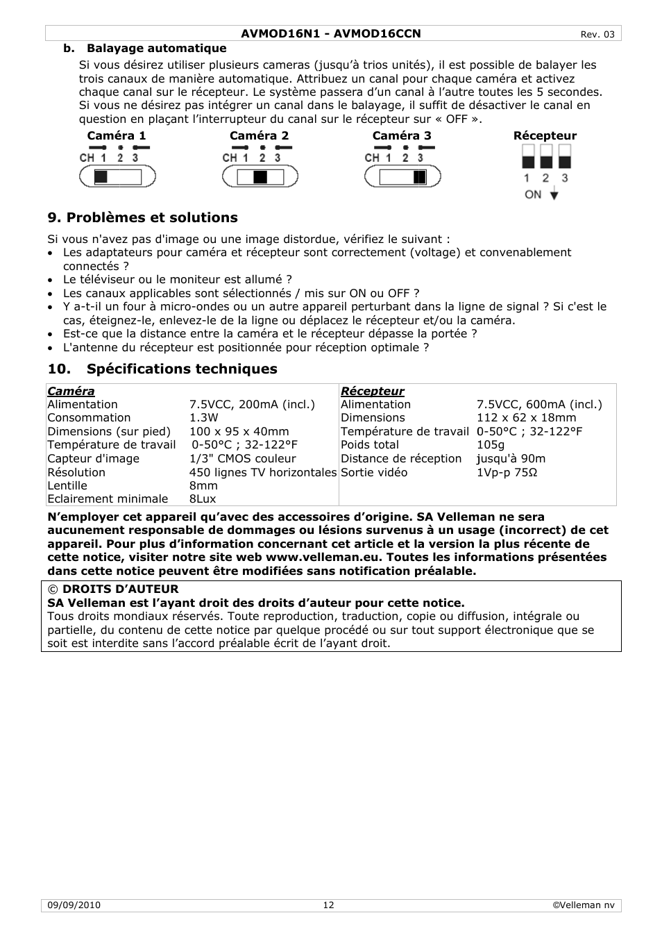 Velleman AVMOD16CCN User Manual | Page 12 / 23