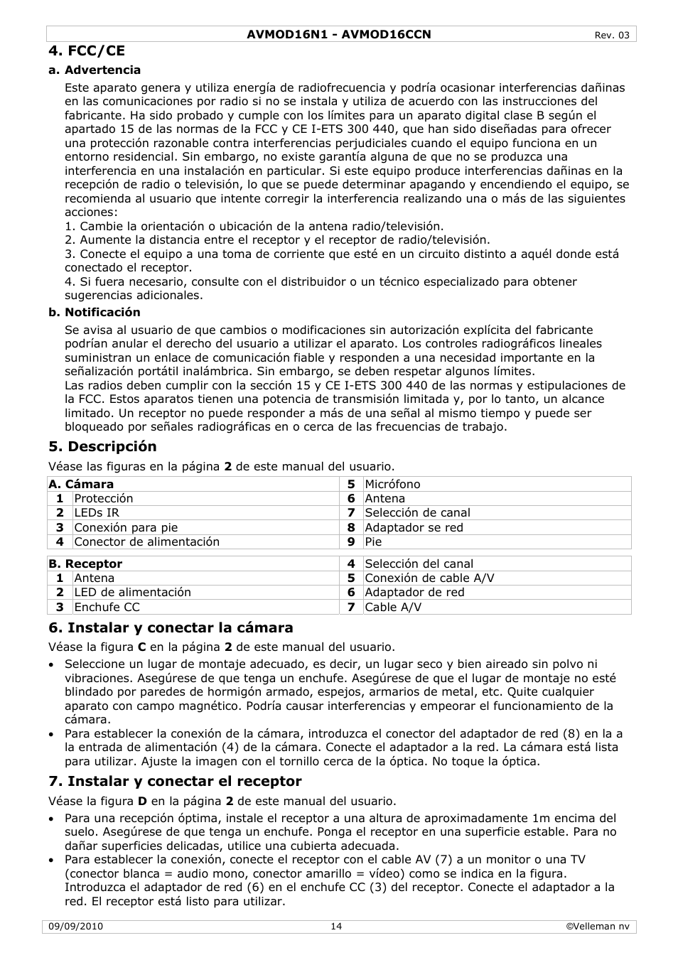 Velleman AVMOD16CCN User Manual | Page 14 / 23