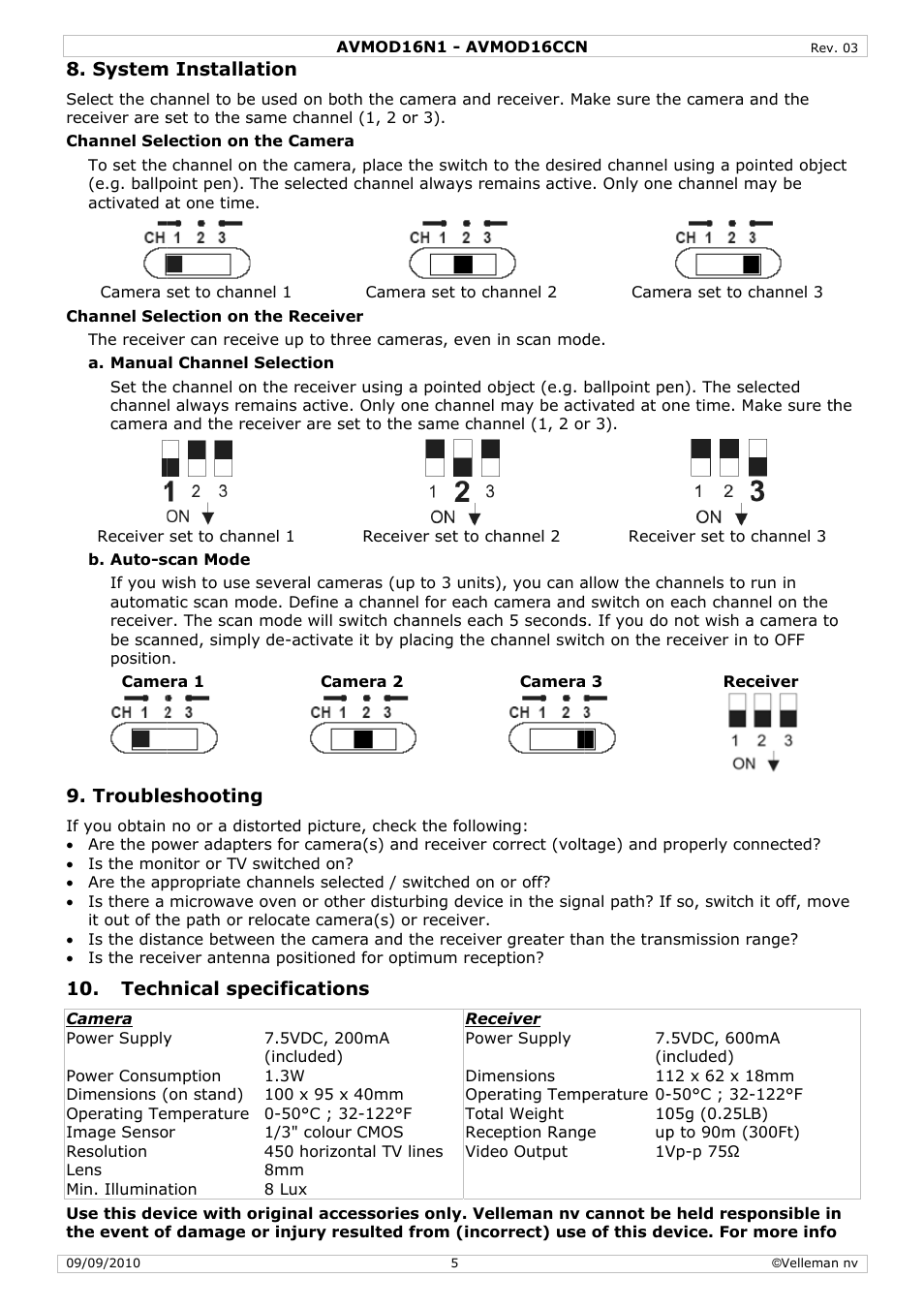 Velleman AVMOD16CCN User Manual | Page 5 / 23