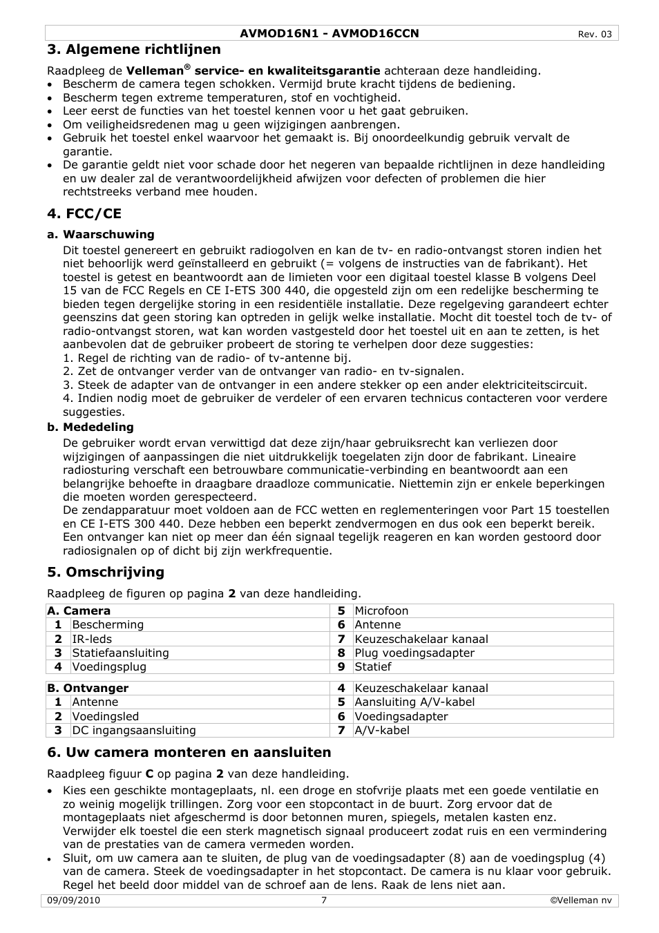 Velleman AVMOD16CCN User Manual | Page 7 / 23