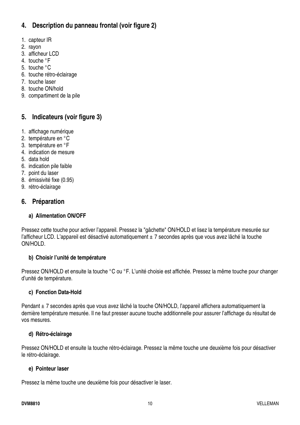 Velleman DVM8810 User Manual | Page 10 / 17