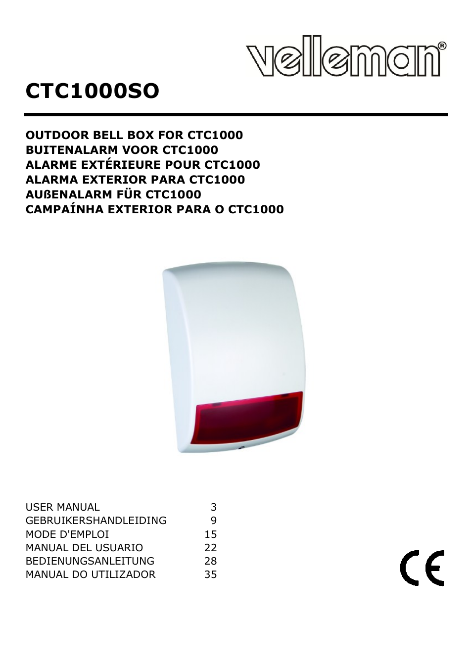 Velleman CTC1000SO User Manual | 46 pages