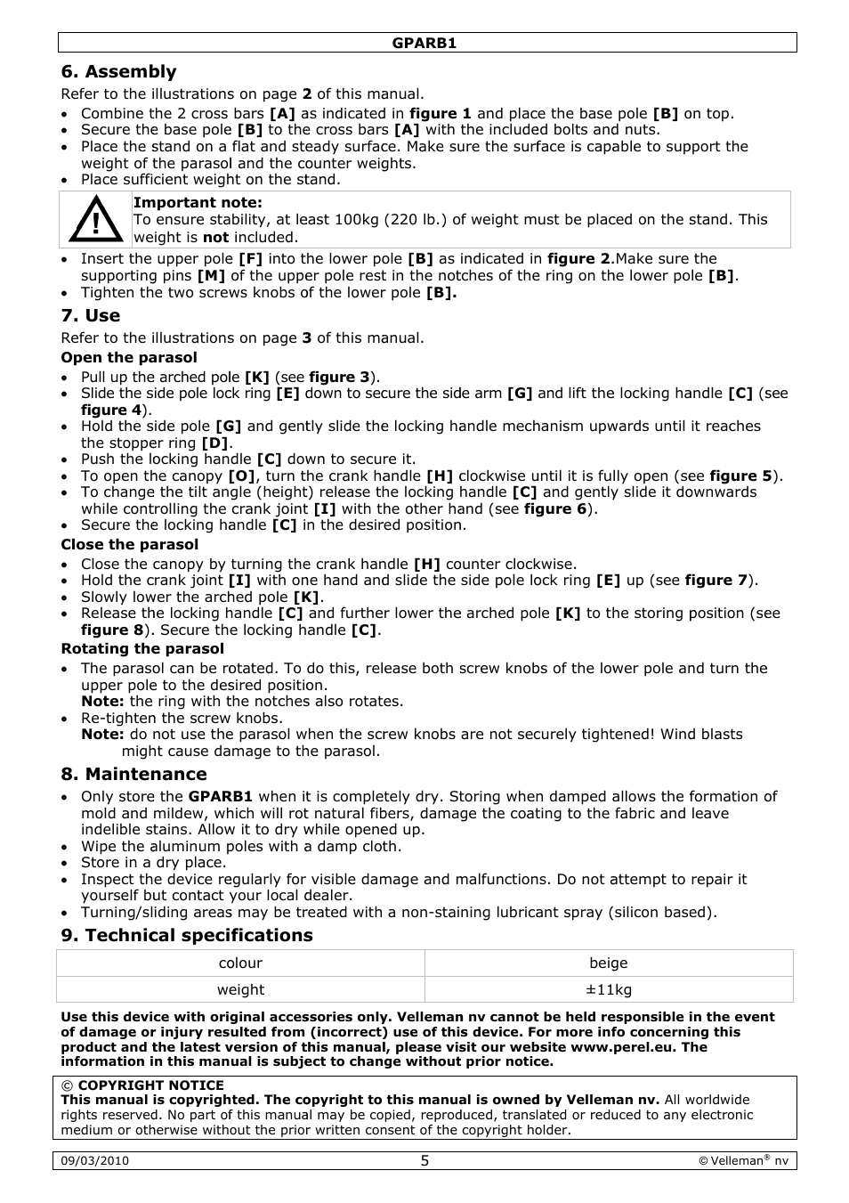 Velleman GPARB1 User Manual | Page 5 / 18