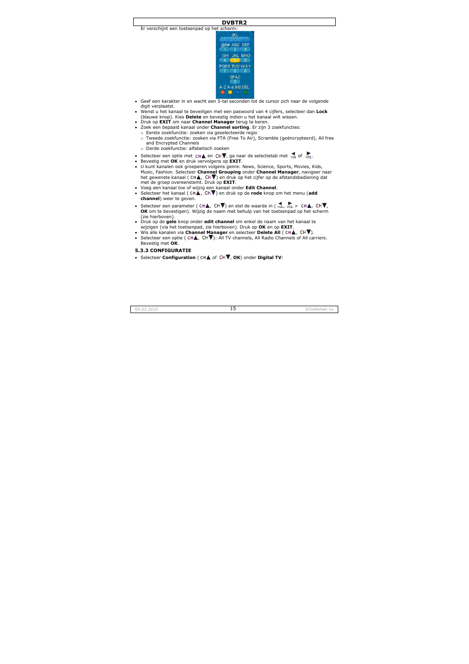 Velleman DVBTR2 User Manual | Page 15 / 45