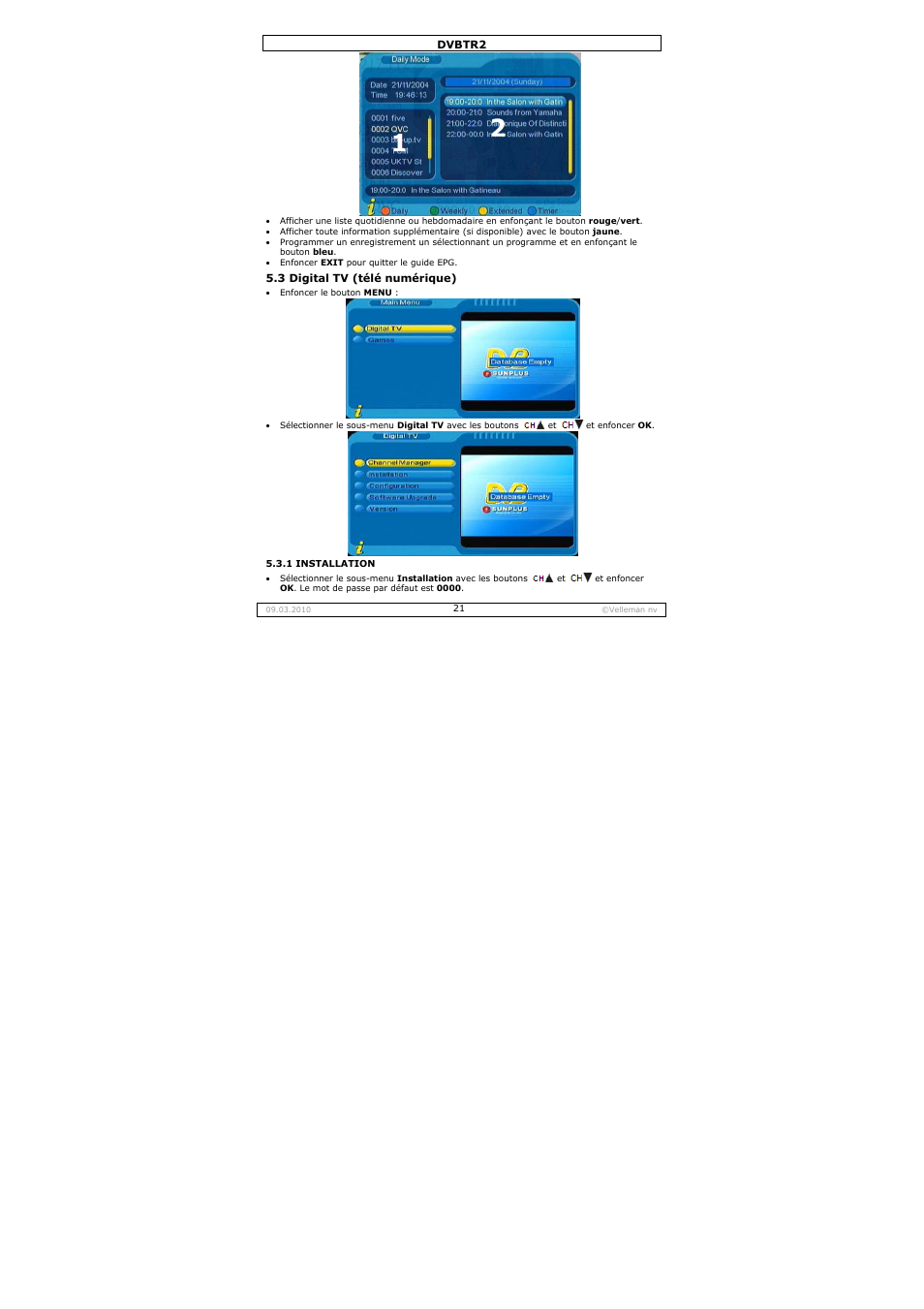 Velleman DVBTR2 User Manual | Page 21 / 45