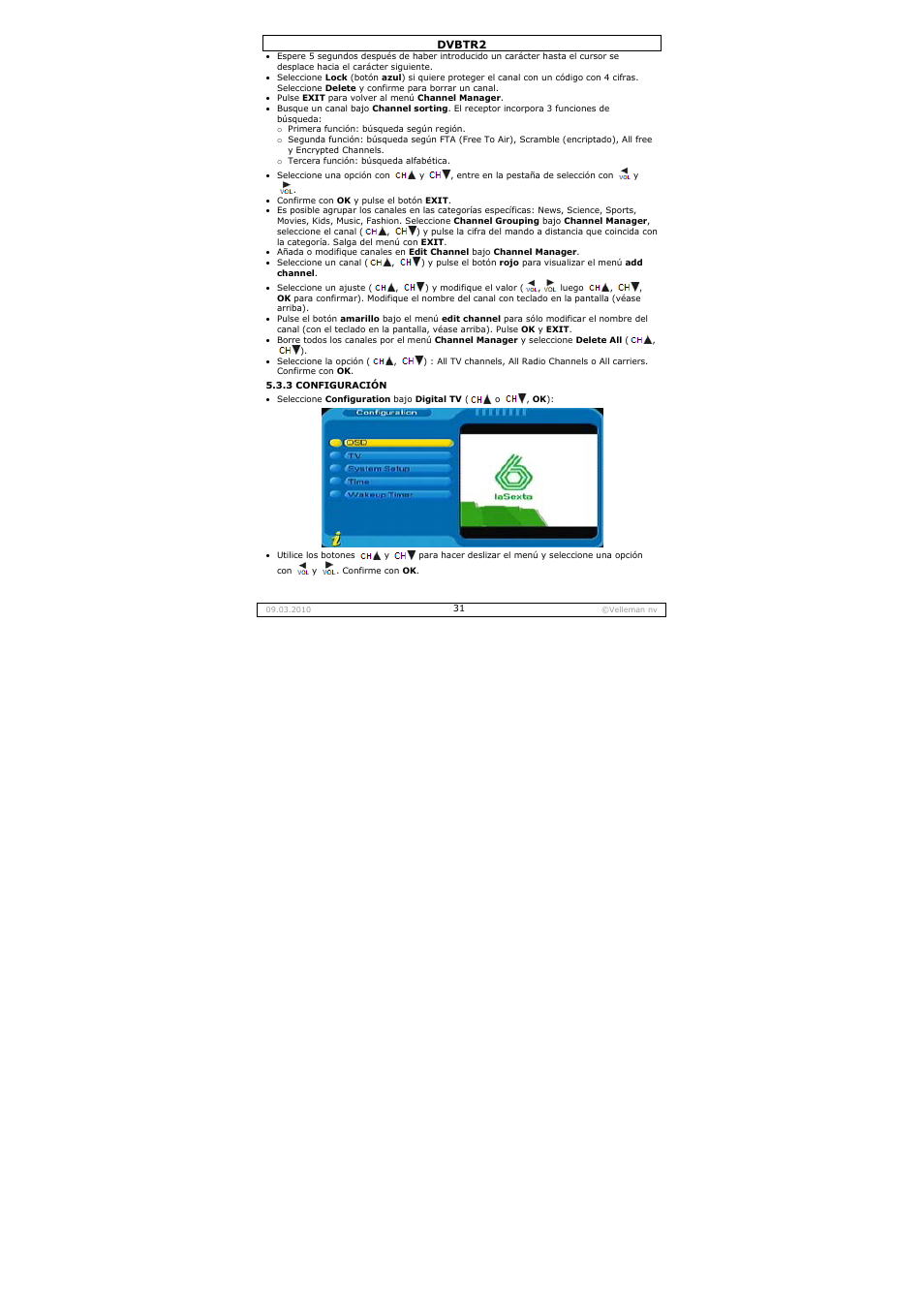 Velleman DVBTR2 User Manual | Page 31 / 45