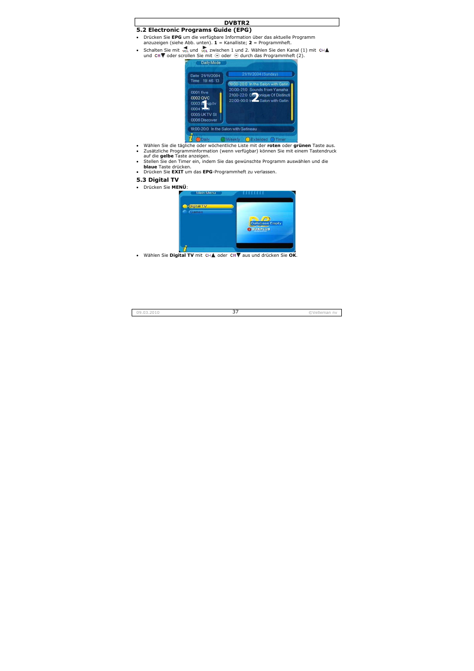 Velleman DVBTR2 User Manual | Page 37 / 45