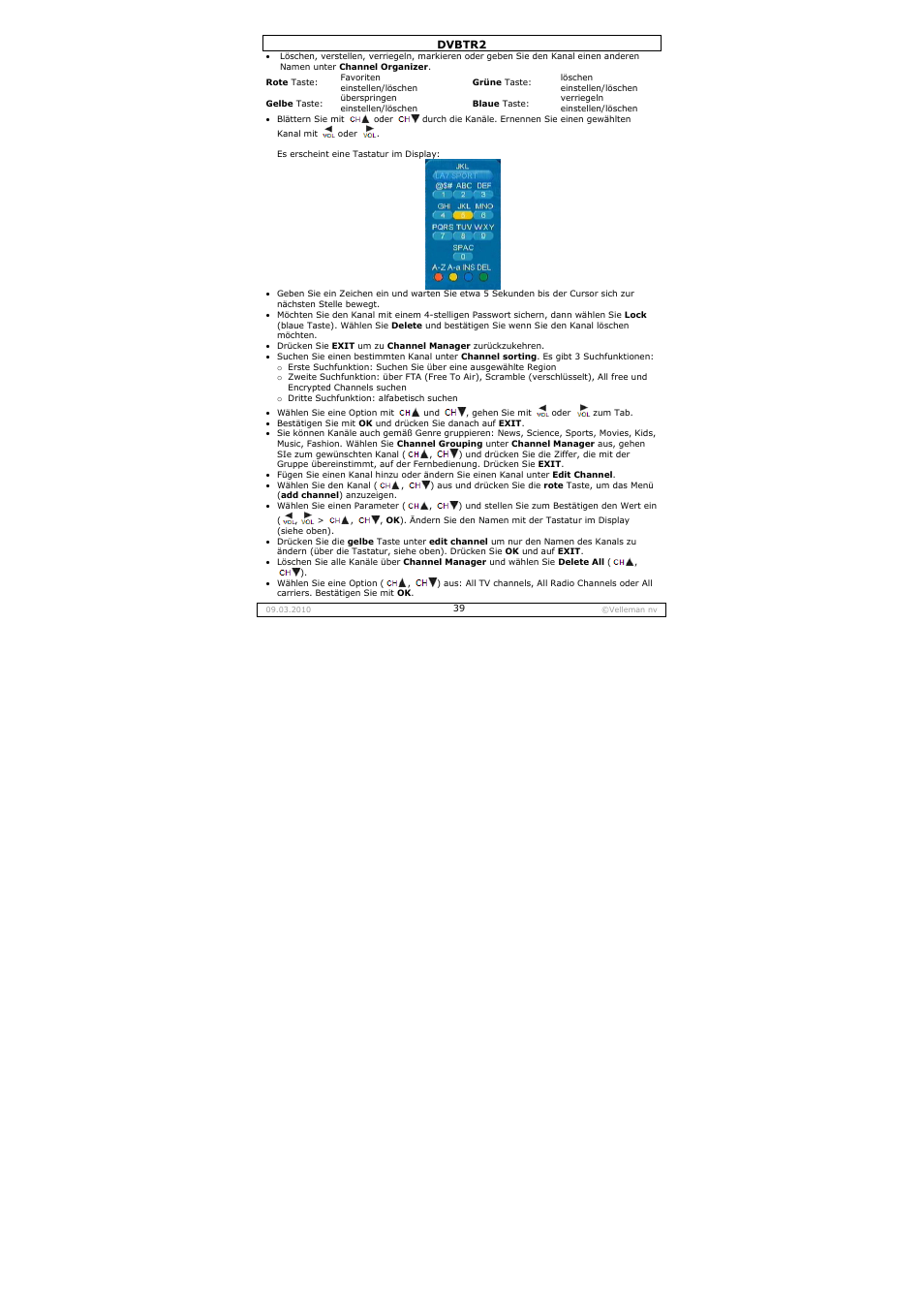 Velleman DVBTR2 User Manual | Page 39 / 45