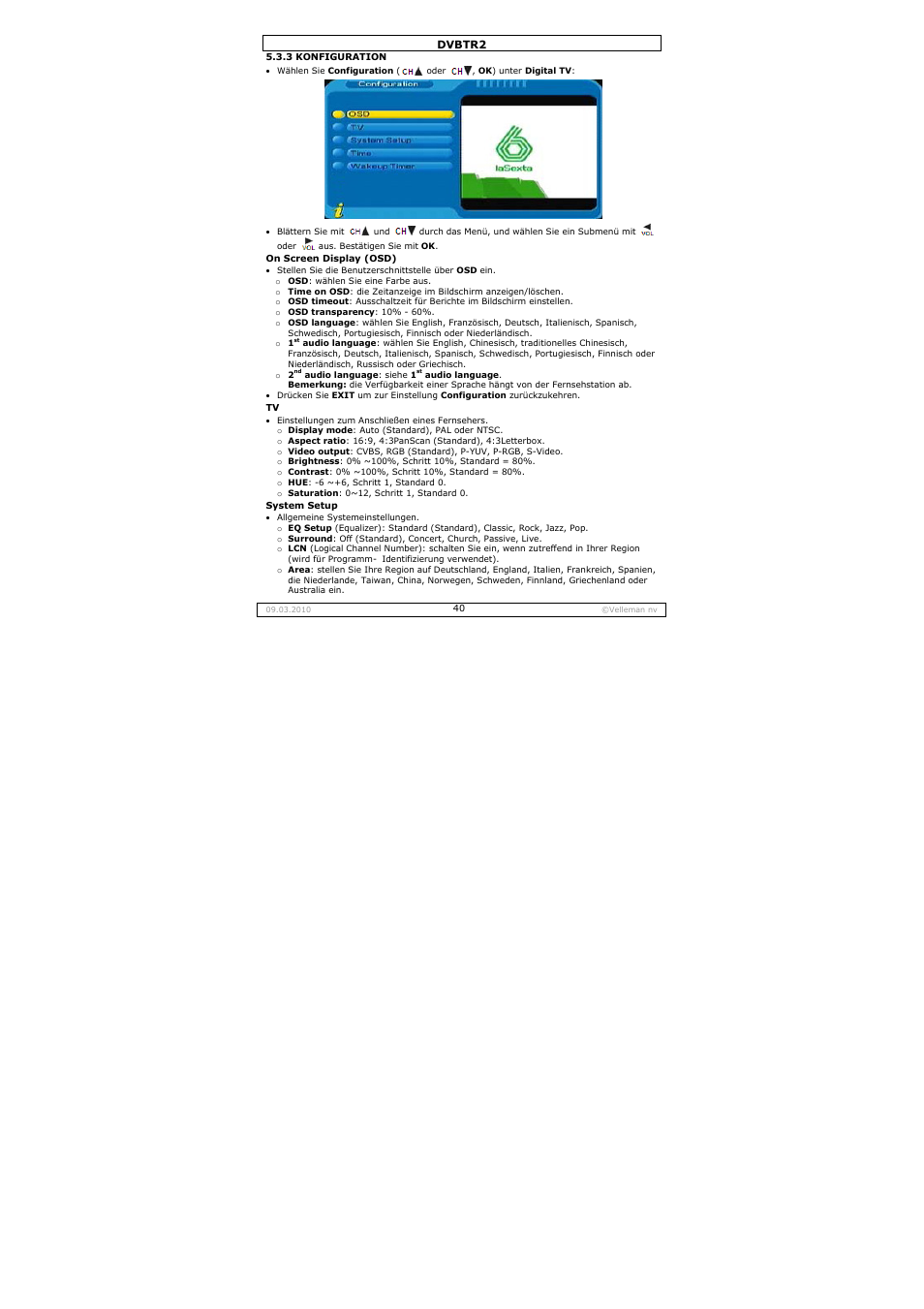 Velleman DVBTR2 User Manual | Page 40 / 45